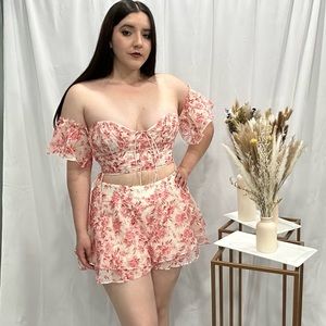 Floral short set! Fresh, comfortable and cute